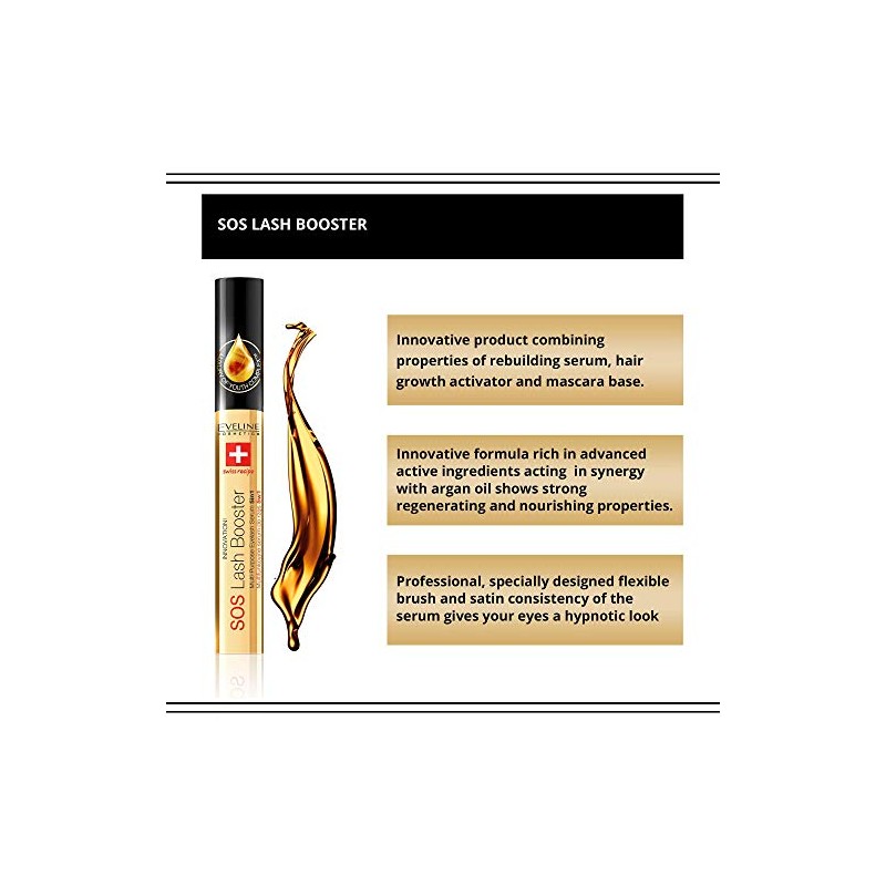 Eveline Eveline sos lash booster eyelash serum 5in1 with argan