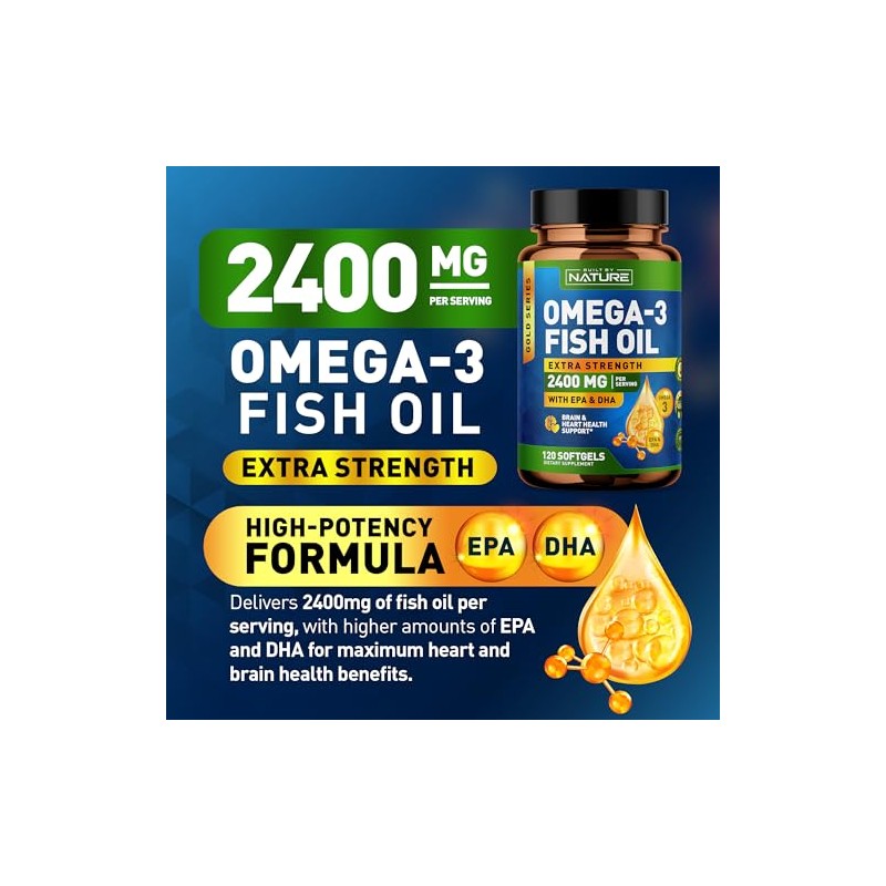 Built by Nature Cápsulas blandas de aceite de pescado Omega