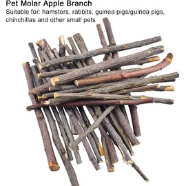 Enenes 500g Pet Apple Sticks Pet Molar Stick Snacks Chew Toys Small Animals Molar Wood Chew Toys for Rabbit’s Chinchilla Guinea Pigs Parrot Hamster Pet Chew Snacks