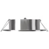Recessed Spotlight Frame, Round, Pivoting, Stainless Steel and White