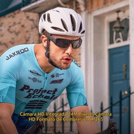 OhO 128G Camera Glasses,24M Resolution H.265 1080P Smart Glasses with UV400 Sunglasses Lens for Outdoor Sport