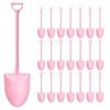 80Pcs Mini Shovel Spoons, Shovel Spoons for Desserts, Pink Plastic