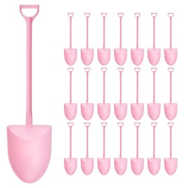 80Pcs Mini Shovel Spoons, Shovel Spoons for Desserts, Pink Plastic Spoons, Family or Party Use Disposable Plastic Mini Shovels for Dessert, Yogurt, Fruit and Snacks