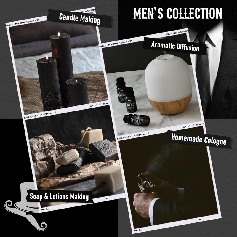 Gentlemen's Fragrance Oil Set, ARVIDSSON Masculine Essential Oils for Men,