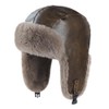 haozaikeji Winter PU Leather Trapper Hat Russian Ushanka Trapper Hat