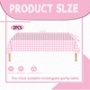 2pcs Baby Pink White Checkered Table Cloth Party, 137*274cm Plastic