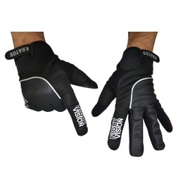 Kratos - Mountain bike warm winter gloves for men and women, MTB touchscreen gloves, non-slip, adjustable cycling gloves for driving, riding, running, skiing, hiking