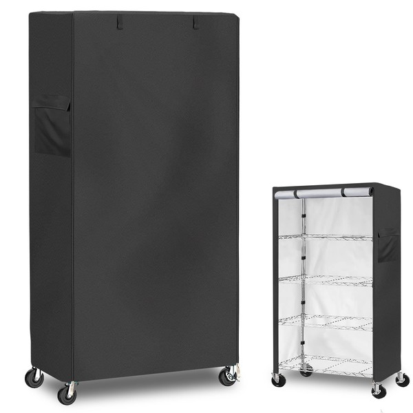 Dalema Waterproof Metal Shelf Cover,600D Heavy Duty Dustproof Storage Rack