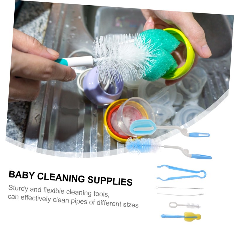 SAFIGLE 1Set Bottle Cleaning Brush Nylon Straw Bottle Scrubber for