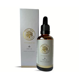 Joni Med Vitamin D3-1000 IU per Drop, High Dose in MCT Coconut Oil for High Bioavailability Family Supply, 1700 Drops (50 ml) - No Additives - Made in Germany