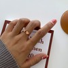 Sora Tuki V Initial Ring for Women Rose Gold Letter