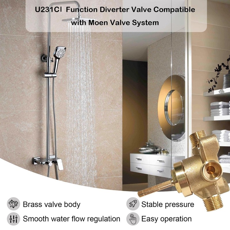 U231CI Function Diverter Valve Brass Structure 2 or 3 Function