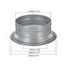 PATIKIL 5 Inch Duct Connector Flange, Metal Fitting Straight Pipe