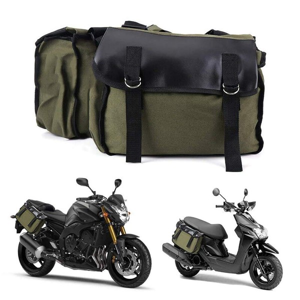 DesirePath Saddle Bag for Motorcycle Panniers Bags for Bicycle Bike, Large Capacity Saddlebags Tool Bag Side Backpack For Honda For Suzuki For Harley For 150cc scooter For Kawasaki and More.