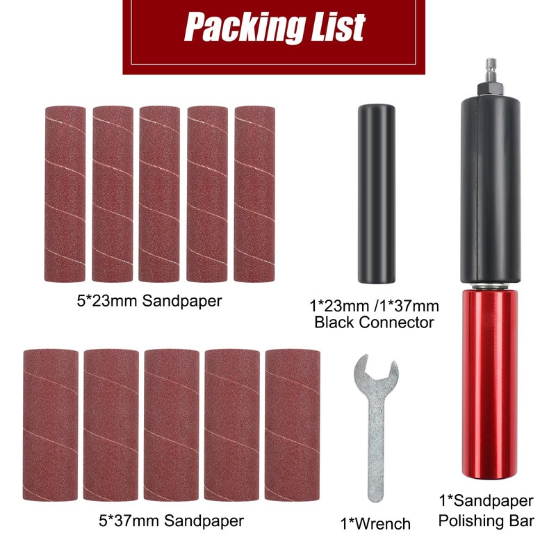 OCTAOR Spindle Sander Adapter for Power Drill, Handheld Rubber Sanding