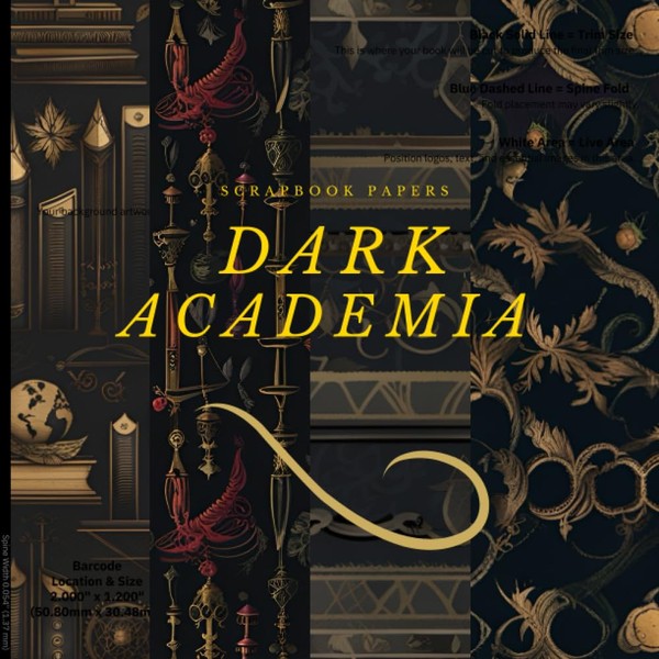 Scrapbook Paper: Dark academia : Double Sided Craft Paper For