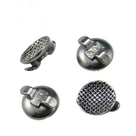 10 Packs Sino Dental Orthodontic Brackets Lingual Buttons Bondable Double Wings Round Base and Retangular Bondable Eyelets -10pcs/pack (Double Wings (Round))