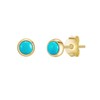Glanzstücke München Women's Stud Earrings 925 Sterling Silver Yellow Gold-Plated