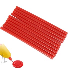 Hot Melt Glue Stick, Hot Melt Glue Sticks Colored Adhesive Purpose Glue Stick for DIY Art Craft Repairs Sealing Dent Repair Gluing Project 10Pcs/Set 7 * 150mm(Red)