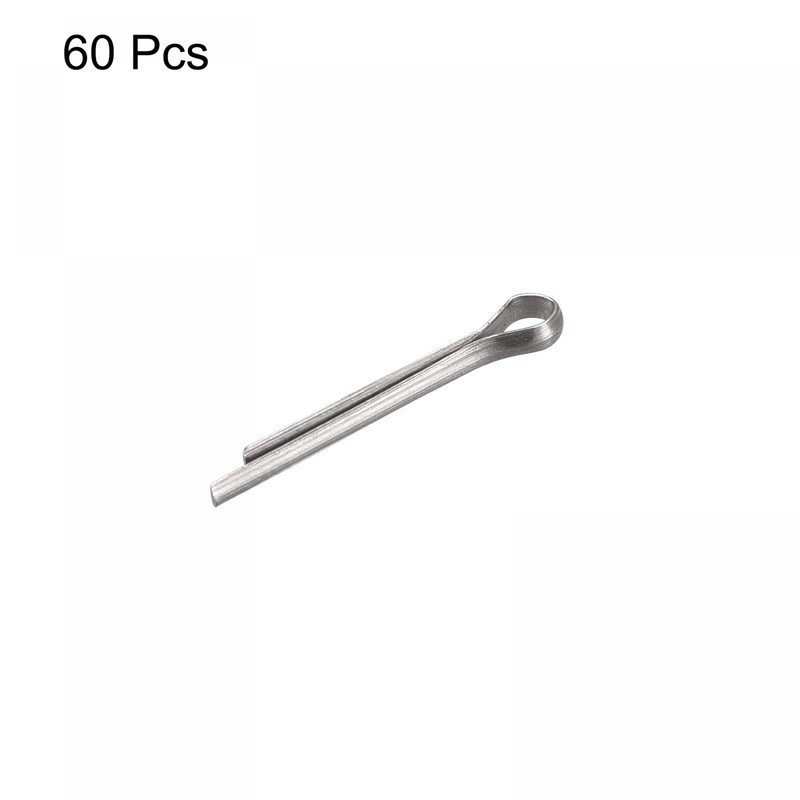 sourcing map Split Cotter Pin, 1.5mm x 12mm Stainless Steel