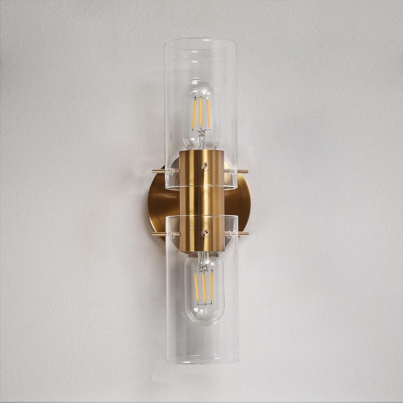 GEPOW Sconces Wall Lighting, Modern Gold Wall Sconces Indoor with