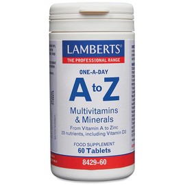 Lamberts A-Z Multi – Daily Multivitamin & Mineral Formula – with 23 Key Nutrients – One-a-Day – 60 Tablets