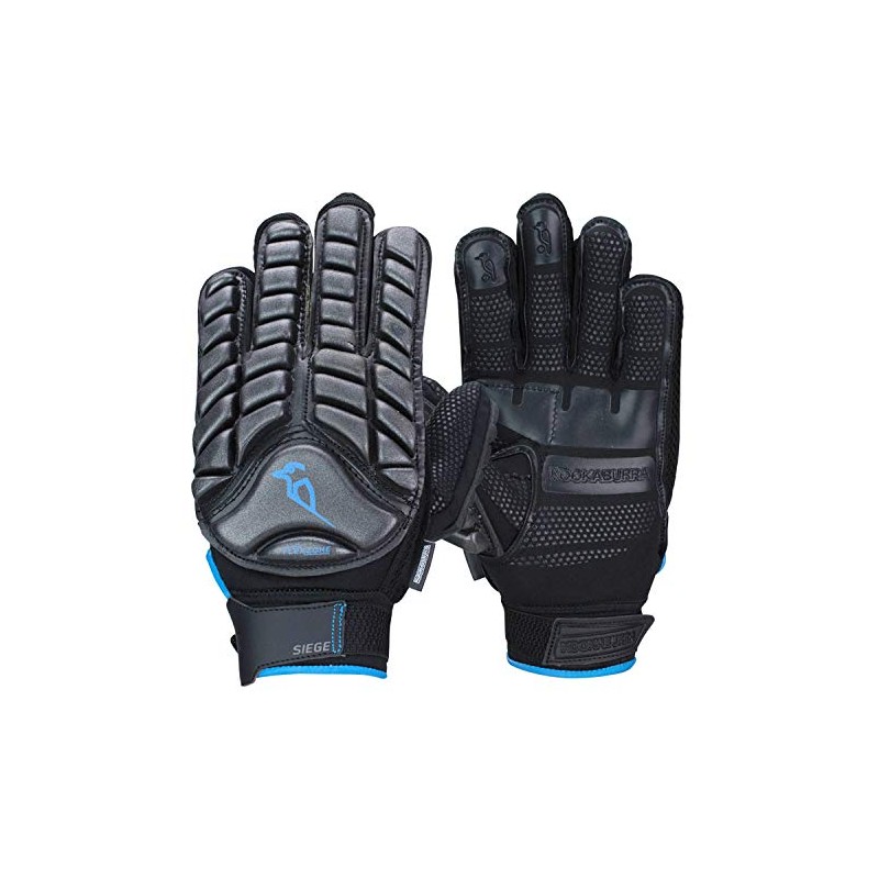 KOOKABURRA Unisex's Siege Hockey Handguards, Black/Blue, Large Left Hand