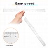 HARFINGTON 2pcs Clear Plastic Ruler 40cm (1.57 Inch) Metric Inch