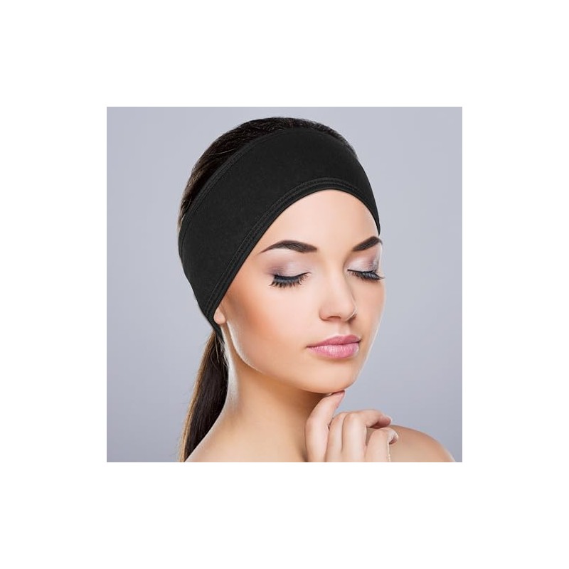 Spa Black Headband Hair Wrap Pack of 10