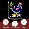 LIUOZHTEA Dimmable Chicken Neon Sign for Wall Decor Funny Skateboarding