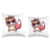 Cat Heart Shape Sunglasses Dabbing Dance Lover Throw Pillow
