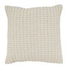 SARO LIFESTYLE Geometric Glam Dashed Woven Throw Pillow Cover, Natural,