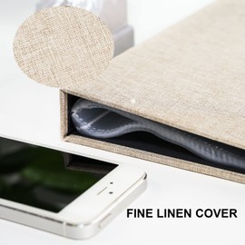 Vienrose Small Photo Album 5x7 Photos, 2 Pack Linen Cover Mini Photo Book, 26-Page Holds 52 Pictures, Artwork or Postcards Storage