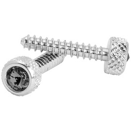 GG Grand General 67166 Chrome Small Dash Screw with Black Crystal for Freightliner
