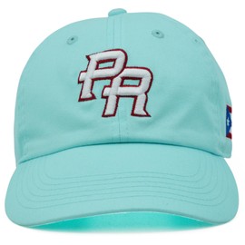 Puerto Rico PR Flag Hat Dad Embroidered Cap Baseball Curved Unstructured Bill (All Black)