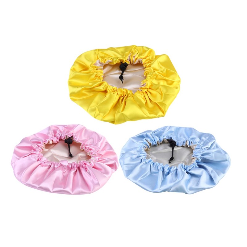 3 piezas Gorro de Seda para Dormir Infantil Ajustable con