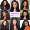 MSGEM 30 inch Yaki Straight Human Hair 1 Bundle Kinky