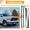 ZXFRC Front Windshield Wiper Arm & Blade Kit Compatible With