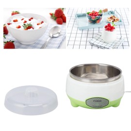 Yogurt Maker Machine, Compact Yogurt Maker Machine Stainless Steel Container Yogurt Maker for Homemade DIY Yogurt Green 15W (US Plug 110V)