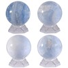 mookaitedecor Natural Celestite Crystal Ball with Acrylic Stand 61-70mm Fortune