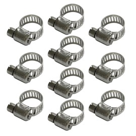 Yamakaru Horse Band Stainless Steel Band Horse Clamp SUS304 Stainless Steel Adjustable Strong Fixation 10-Piece Set 6mm-12mm