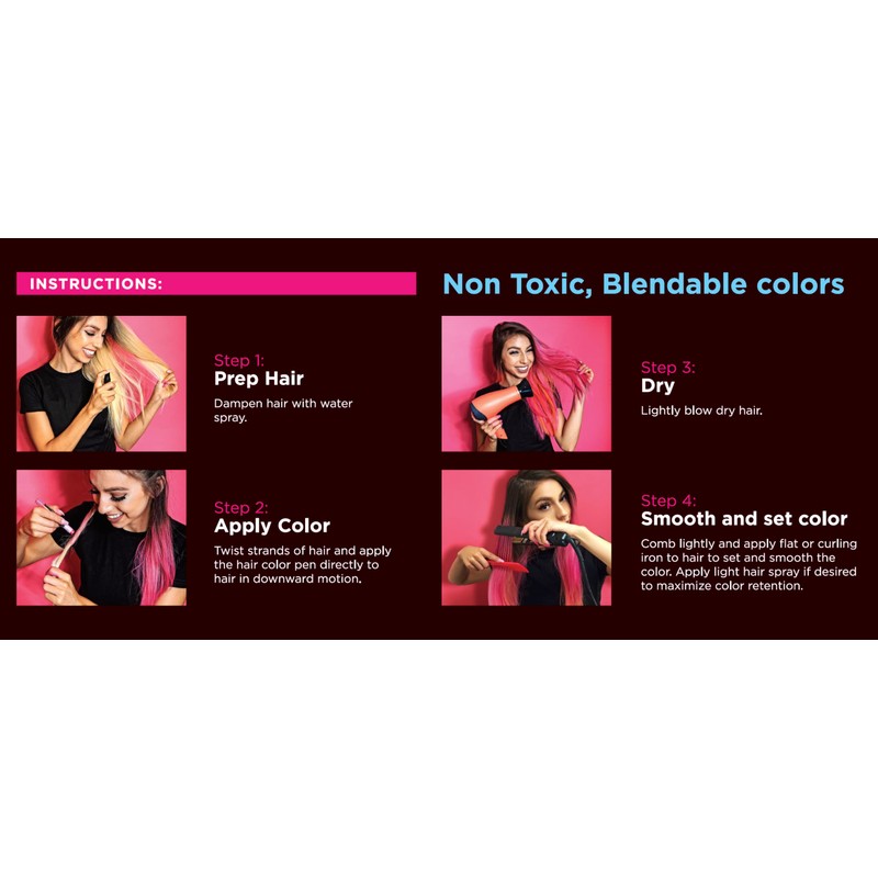 Hair Chalk 16 Color Double Pack with 6 Glitter Colors