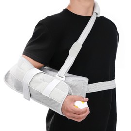 Mathgetin Shoulder Sling with Abduction Pillow - Arm & Shoulder Immobilizer Brace for Rotator Cuff Surgery, Dislocation, Broken Arm Injury Support for Men & Women