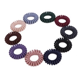 Clan Spring Hair Rubber Matte Color Set of 10 Colors, Fabric