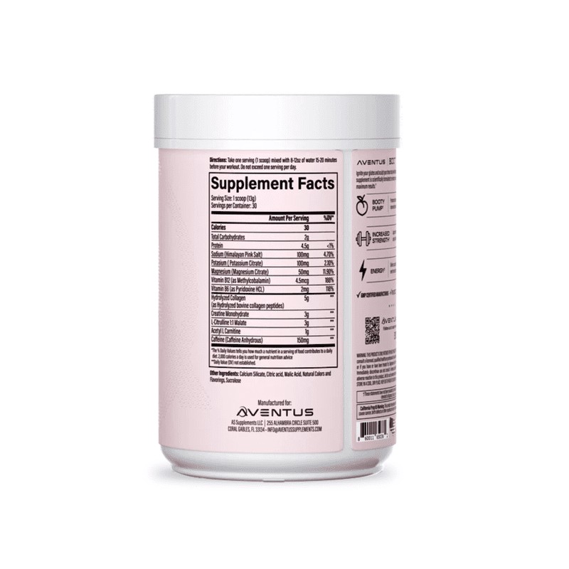 AVENTUS BOOTY PUMP PREWORK SABOR BLUE BOLT 30 SERVICIOS