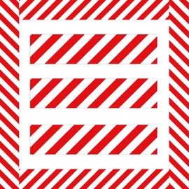 Containlol Colorful Classroom Borders for Bulletin Board, 118 Ft Red Stripe Scalloped Trim Rainbow Bulletin Board Boarders for Office Classroom Spring Summer Wall Decoration