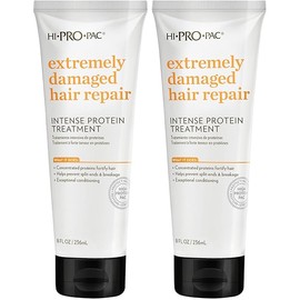 Hi-Pro-Pac Hair Mask - Extremely Damaged Hair Repair - (2-Pack) 8 fl oz - Intense Protein Treatment Masque - Deeply Conditions, Fortifies, and Helps Prevent Split Ends and Breakage