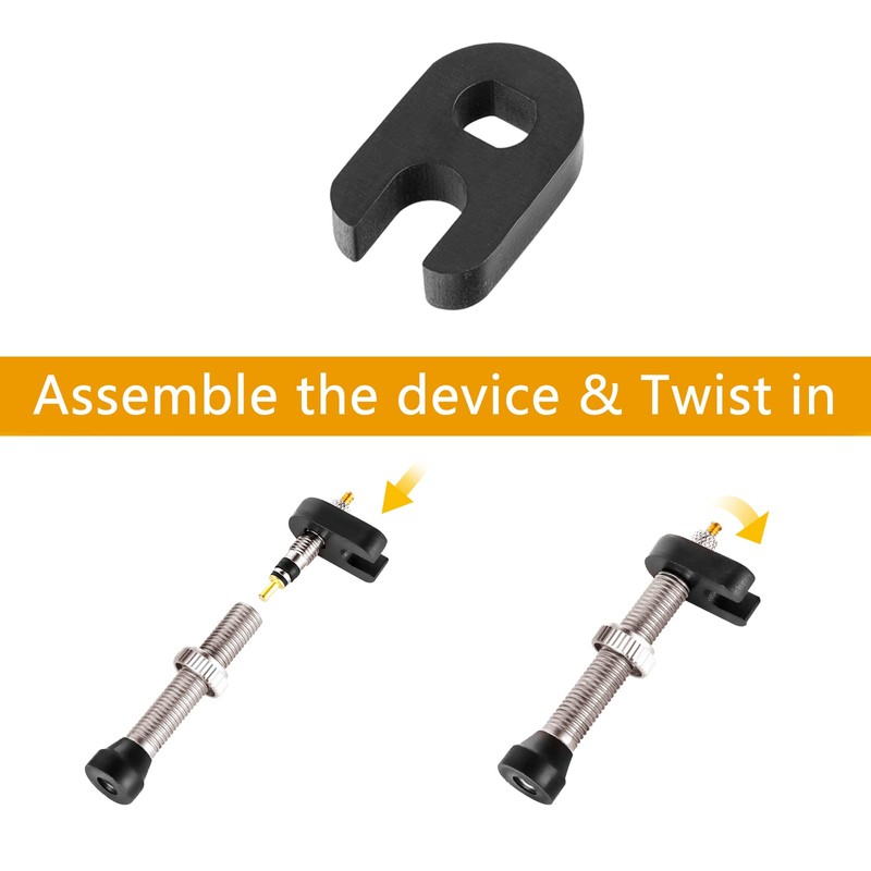 HZJD Pack of 2 Bicycle Tubeless Air Valve Stem, Tubeless