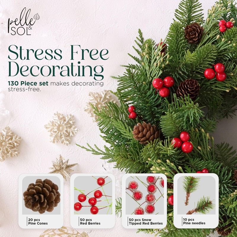 Pelle & Sol 130Pcs Wreath Making Kit | Wreath Making,