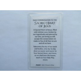 Daily Consecration to the Sacred Heart of Jesus - Laminated Holy Card